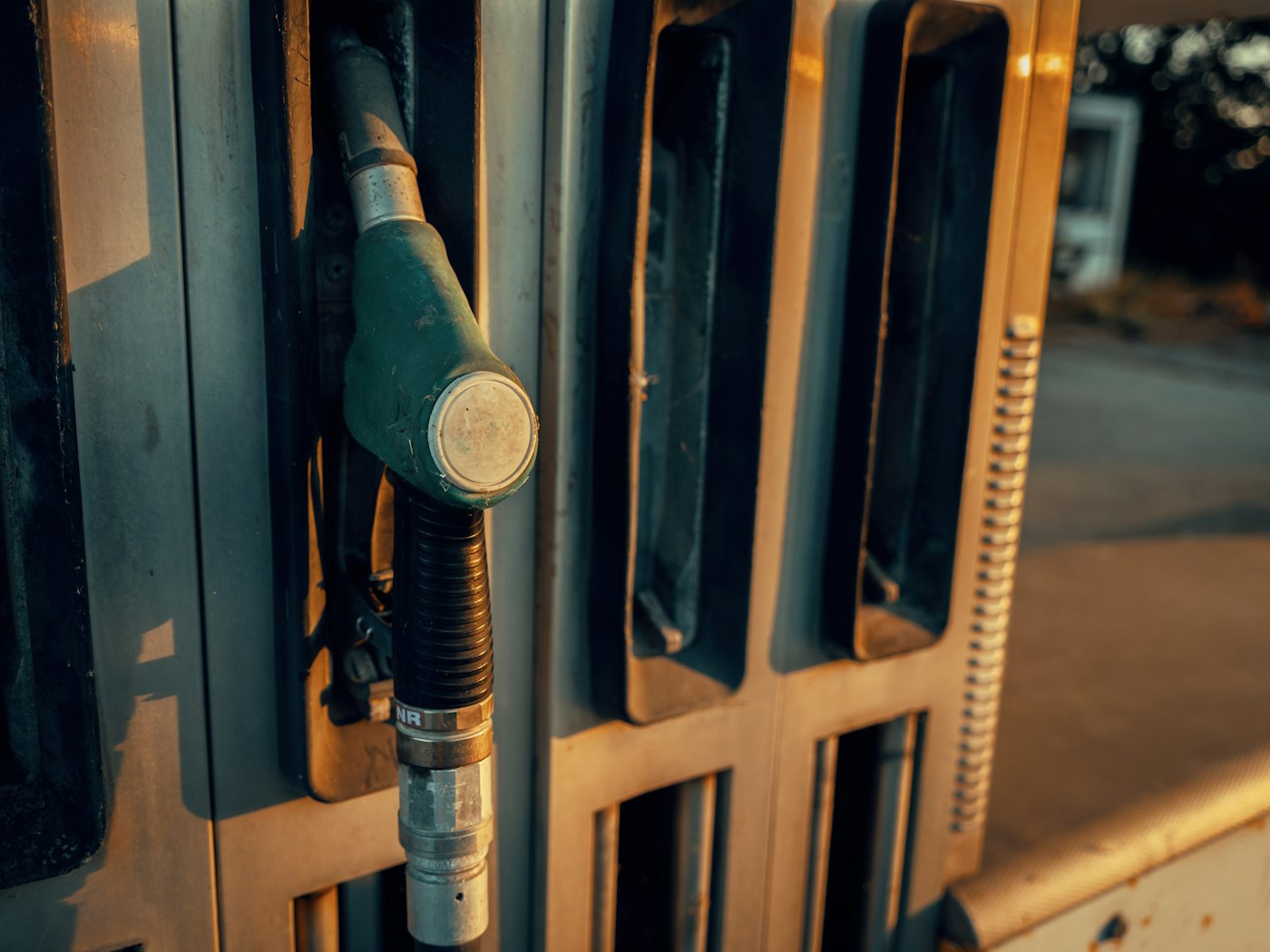 A fuel nozzle at a refuelling point